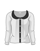 Round collar blouse