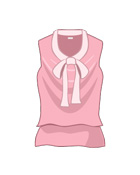 Sleeveless blouse ribbon