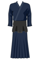 Wearing hakama kendo